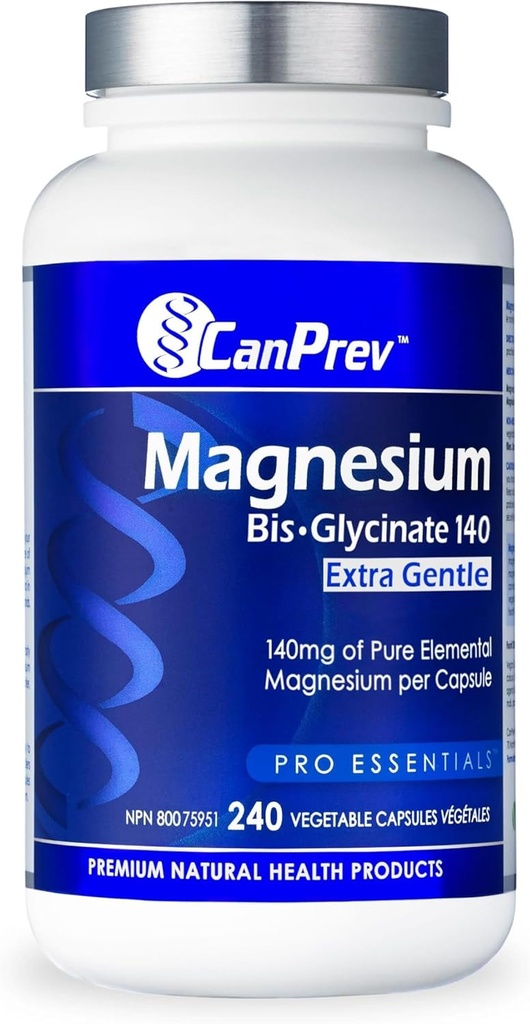 CanPrev Magnesium Bis-Glycinate 140 אקסטרה Gentle Vegi כמוסות, 240 הרוזן