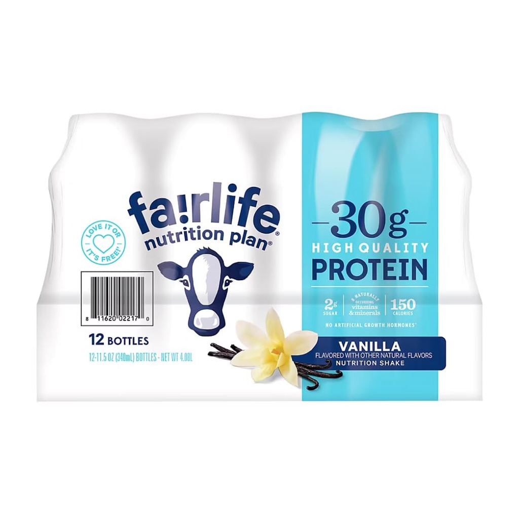 Fair Life Nutrition תוכנית חלבון גבוה שקד, וניל, 11.5 Fl Oz, Pack של 12
