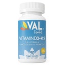 VAL ויטמין D3 + K2 (MK-7) 5000 IU & 90 mcg - Bone & Heart Health Support - High Potency, non-GMO, Easy to Swallow - 90 קפסולות טבעוניות - D3 K2 תוסף שנעשה בארה"ב