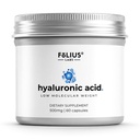 Ultra High Purity Hyaluronic Acid כמוסות 500 מ"ג - 95% Sodium Hyaluronate - גבוה פורה ו bioavailable - משקל מולקולרי נמוך - non-GMO פרמנטed - 60 קפסולות