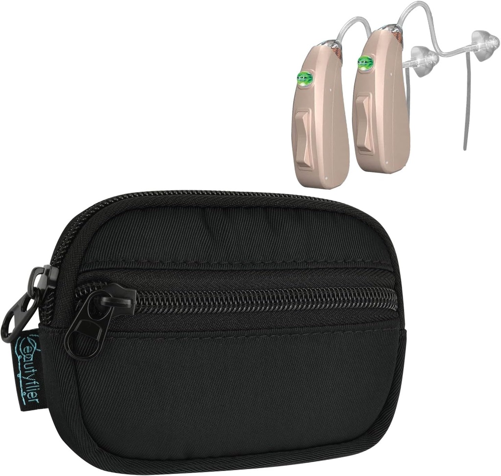 Beautyflier השמיעה Pouch, שמיעה מקרה Pocket Size, שמיעה Amplifier נושא Bag, Cochlear Implant אביזרים, שמיעה מכשיר מיני Wallet Purse (Case Only)