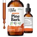 Wild & Organic Pine Bark Extractt Tincture - תמיכה אנטי-חמצן - Pinus Pinaster תוספי - French Sea Bark Liquid Drops - 2 Monteh Supply - טבעוני, אלכוהול & סוכר חינם - 2 fl oz oz