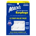 גלולת תפוחי אדמה רכה של מאק, 12 Pair - The Original Moldable Silicone Puty אוזניים Plugs for Sleep, Snoring, שחייה, נסיעות, קונצרטים ומחקר | Made in USA