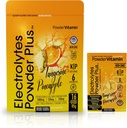אבקהVitamin אלקטרוליט אבקת פלוס, Keto, Tangerine Pineapple, Sugar Free, Pink ההימלאיה מלח, 1000 מ"ג Potassium, 120 מ"ג Calcium, 120 מ"ג מגנזיום, Non-GMO, Zero Calories, (16 hydrotion Packets)