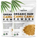כדור הארץ Circle Organics Camu Camu - אבקת Raw Bre אורגנית עם ויטמין C & Antioxidants - טבעוני, כשר, non-GMO Superfood for Immunity & Energy - 3oz (Pack of 2)