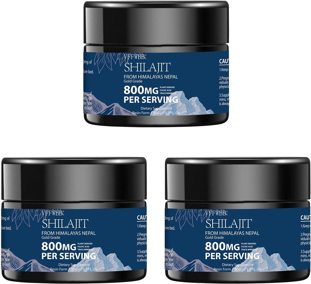 800 מ"ג שילאג'יט טהור ההימלאיה האורגנית Shilajit Resin-Gold Class Shilajit for Men and Women with 85+ Trace מינרלים & Fulvic Acid-100% Natural Shilajit תוספי אנרגיה & Immune Support -50 גרמות