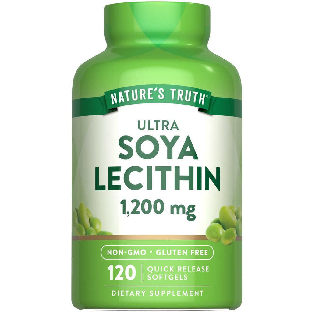 האמת של הטבע Ultra Soy Lecithin 1200 מ"ג | 120 Softgels | Non-GMO, Gluten Free Supplement