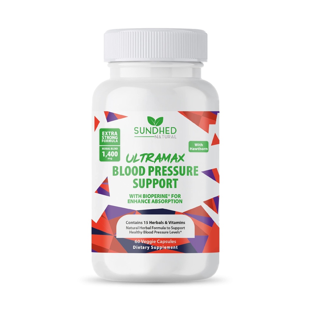 Sundhed Natrual UltraMAX לחץ דם עם bioperine עבור Absorption משופרת, הותורן ברי קפסולות - Multivitamin - 60 קפסולות
