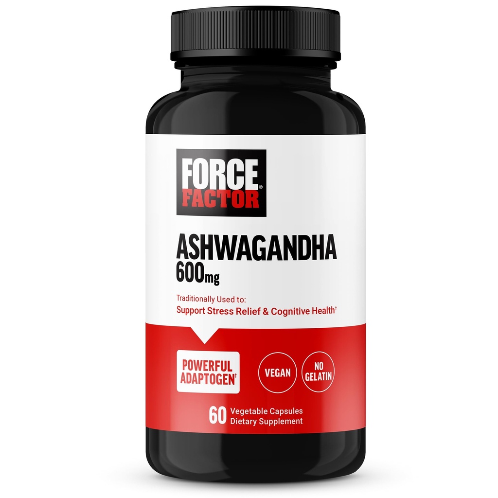 עבור תוספי FACTOR Ashwagandha עשויים עם אבקת Premiumshwagandha טבעונית, הסתגלות לתמיכה בלחץ ובריאות קוגניטיבית, No Gelatin, non-GMO, 60 קפסולות