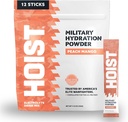 HOIST אלקטרוליטה אבקת מיקס Sticks - Rehydration מהיר, נוסחת הידרה צבאית - Peach מנגו (12 Single-משרתת Packs)