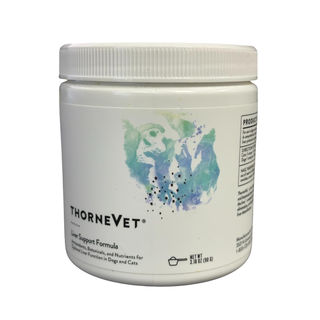 אבקת התמיכה של ThorneVET Liver - תמיכה חיה עבור בעלי חיים קטנים: כלבים וחתולים, 90 סקופים