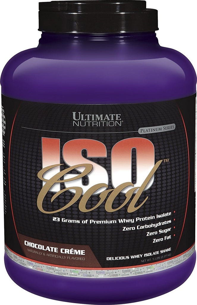 תזונה האולטימטיבית ISO Cool Whey Isolate אבקת חלבון - Keto-Friendly - סוכר, carb ושומן חינם - 23 גרמות של חלבון Per לשרת, שוקולד, 5 פאונד