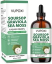 Soursop Multivitamin נוזלי טיפות תמיכה תאים והתחדשות, Imm Boost, Ditary סיבים ושינה, אורגני Soursop Extract-Sugar חינם, non-GMO, 100% טבעוני, Gluten-Free-8 Fl Oz /240 ML