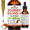 Soursop Graviola נוזל טיפות עבור תמיכה תאים והתחדשות, Imm Boost, להירגע, Liver ושינה, Soursop bitters, סוכר / Gluten חינם, טבעי סטרגורים פלמור - 2 Fl Oz (60 מ"ל) בקבוק