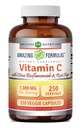 פורמולה מדהימה ויטמין C עם Rose HIPS & Citrus Bioflavonoids | 1000 Mg לכל תוספת לשרת | 250 ווג'י קפסולות | Non-GMO | Non-GMO | Getten-Free | Made in USA
