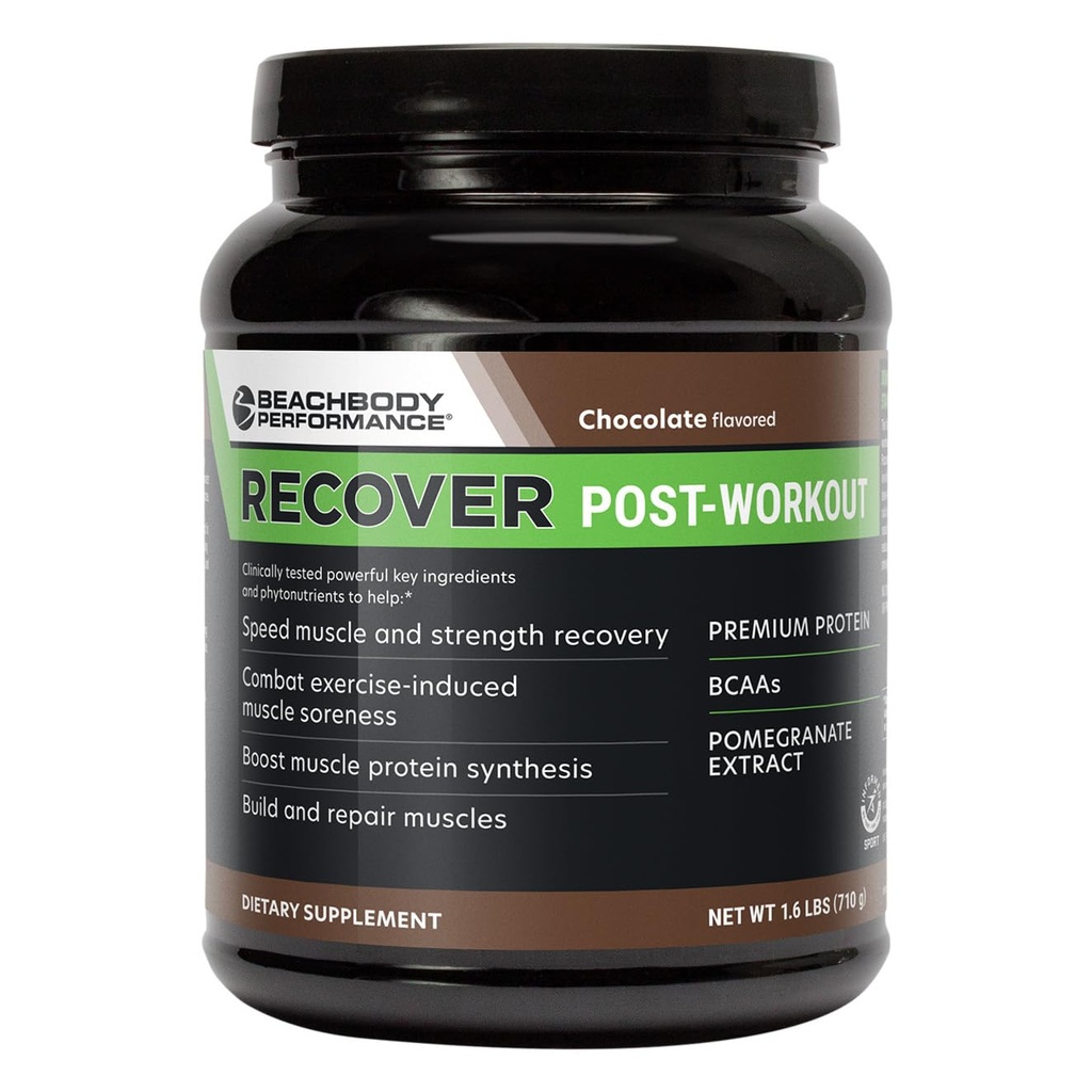 BODi Recover Whey חלבון אבקת בלגן - פוסט-Workout שוקולד Whey תוספת עבור התאוששות שרירים עם חלבון 20g, BCAAs, Pomegranate - התאוששות מהירה - 20 לשרת Tubb