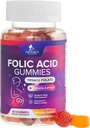 Folic Acid Gummies for Women - Folate 785 mcg Per Serving - Essential Prenatal Vitamins for Mom & Baby, Vegan Folic Supplement Gummy, Daily B9 Vitamin, Before During After Pregnancy - 60 Gummies