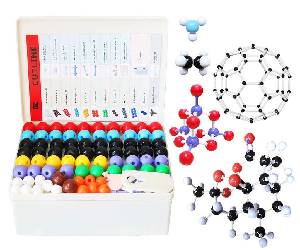 LINKTOR כימיה מולקולרית מודל Kit (444 Pieces), סטודנט או מורה להגדיר עבור למידה כימית אורגנית ולא מאורגנת, מוטיבציה Enthusiasm ללמידה ו-Raising Space Imagination, A Fullerene Set for Organic and Inorganic Chemistry Learning, A Fullerene Set for Learning and Raising Space Imagination, A Fullerene Set
