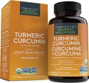 Viva Naturals Turmeric Curcumin, 1500 מ"ג, 120 טבליות - עם Black Pepper עבור Absorption - תמיכה משותפת והגנה סלולרית