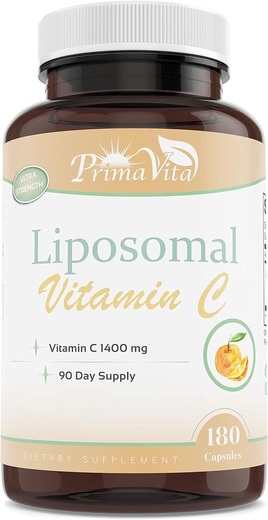 ויטמין C 1400 מ"ג קפסולות, Immune Support Supplement, High Absorption ויטמין & Antioxidant Fat Soluble ויטמין C תוסף (180 קפסולות)