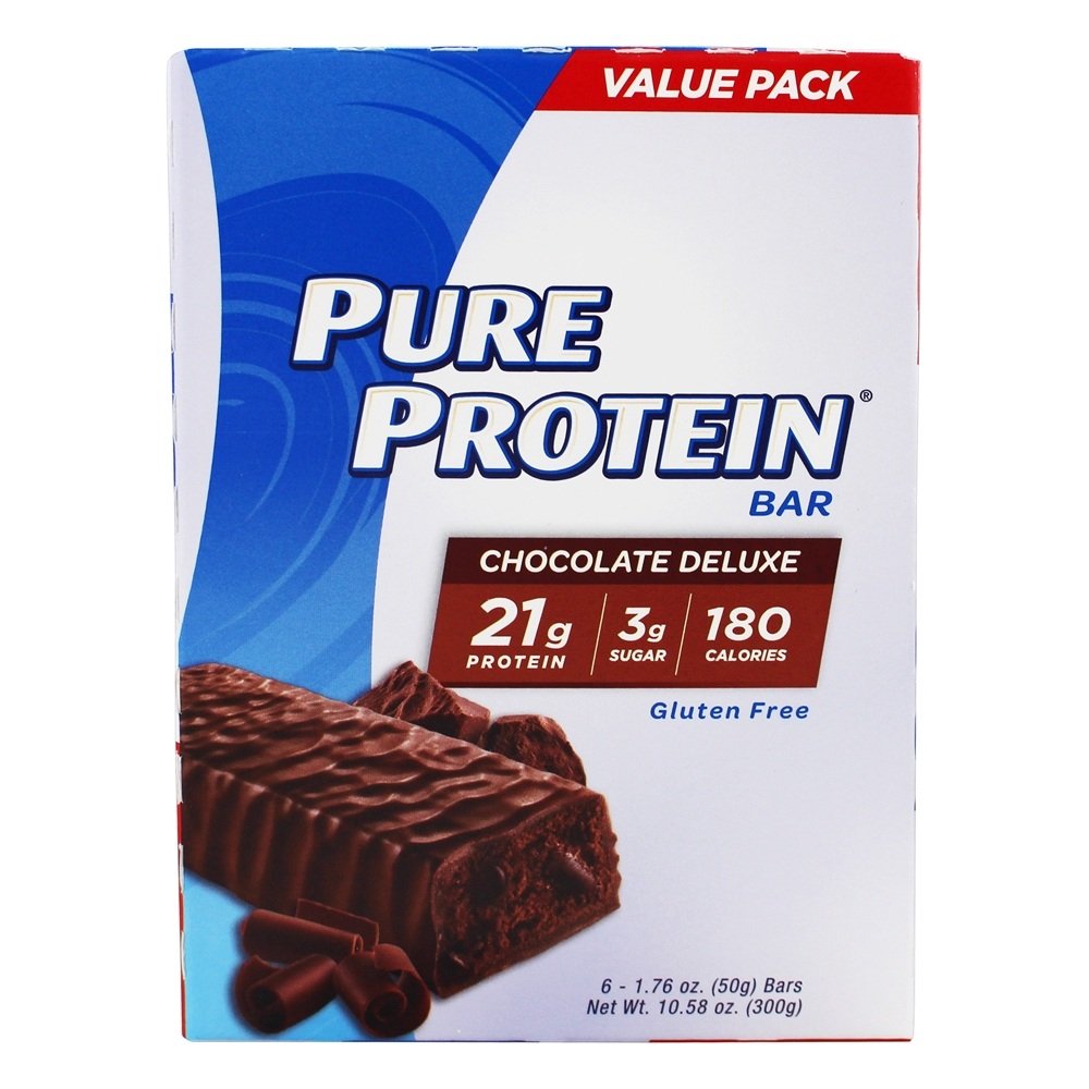 Pure חלבון שוקולד Deluxe Value Pack,6 Count 50 Gram Bars (Pack of 36 Bars)