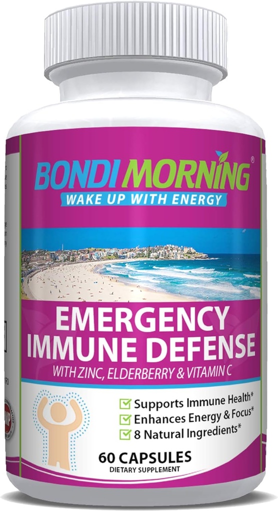 Immunity תומך ויטמינים תוספי ויטמינים - ויטמין C עם טבליות Znc + Elderberry לחלץ Bolster Immune System Response, בריאות עיכול, אנרגיה, להתמקד, 60-Count