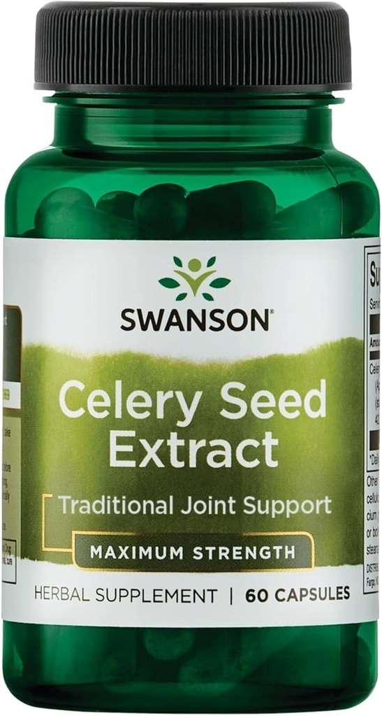 Swanson Superior Herbs- Celery Seed Extractd - כוח מקסימלי - 150 מ"ג 60 קפסולות