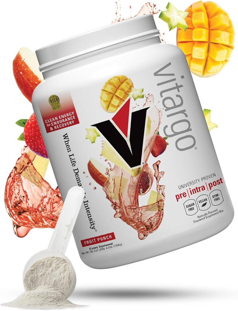 Vitargo Carbohydrate אבקת, 2X Faster Digesting, 4.4 LB פירות Punch, No Bloat, No Crash, Pre, Intra & Post, אבקת פחמימות מורכבות ללא סוכר עבור התאוששות, Endurance & שריר מקבל, מיוצר בארה"ב.