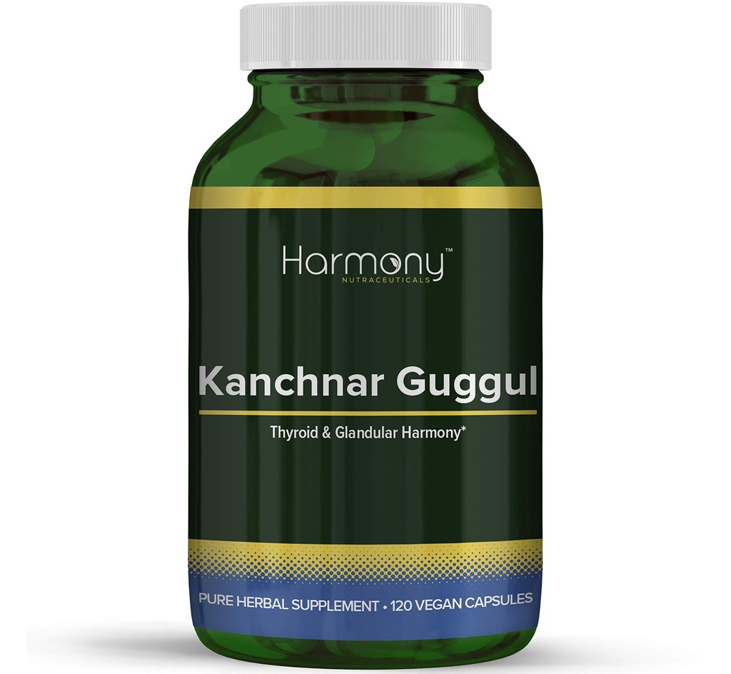 Kanchnar Guggul - Thyroid & Glandular Harmony - 120 קפסולות טבעוניות - הרמוני Nutraceuticals Guggul Resin