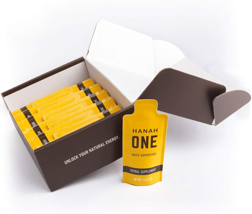 Hanah One Go-Pack - Ayurvedic Superfood תוסף - Immunity, Clarity, Stamina - 12 Travel Packs
