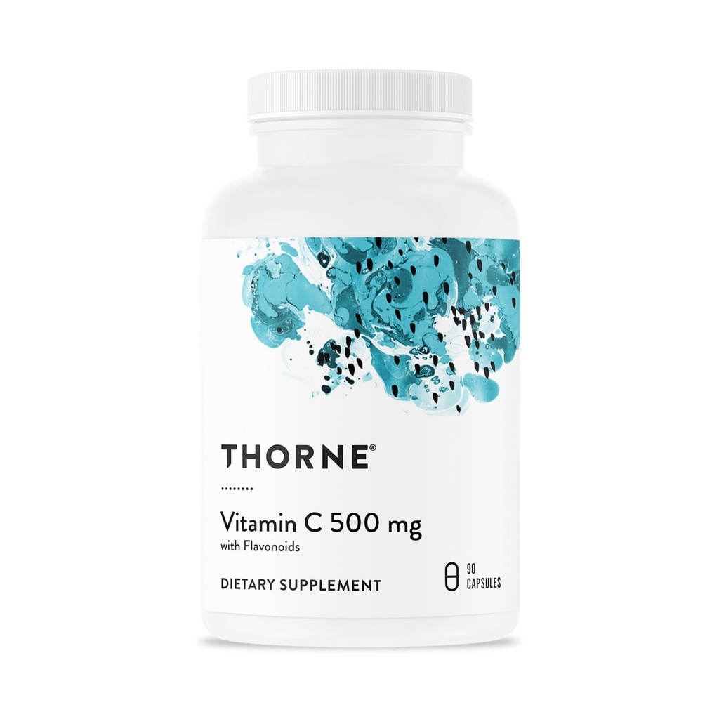 THORNE - ויטמין C - תערובת של ויטמין C ו- Citrus Bioflavonoids מתפוזים - תומך במערכת החיסון, ייצור של אנרגיה, ייצור קולג'ן ו- Tissue * - Gluten-Free - 90 משרתים