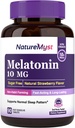 Melatonin 10 MG, Fast Dissolve Tablets, Ultra Power, Non-Habit Forming, Sleep & Calmness Support, No Sugar, Natural Strawberry Flavor, 90 טבליות
