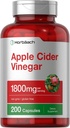 Horbäach Apple Cider Vinegar קפסולות | 1800 מ"ג | 200 גלולות | Non-GMO, Gluten Free Supplement