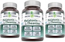 פורמולה מדהימה מלטונין 10 Mg Plus L-Theanine 5.5 Mg תוסף | 120 טבליות | Non-GMO | Gluten Free | Made in USA | Pack of 3