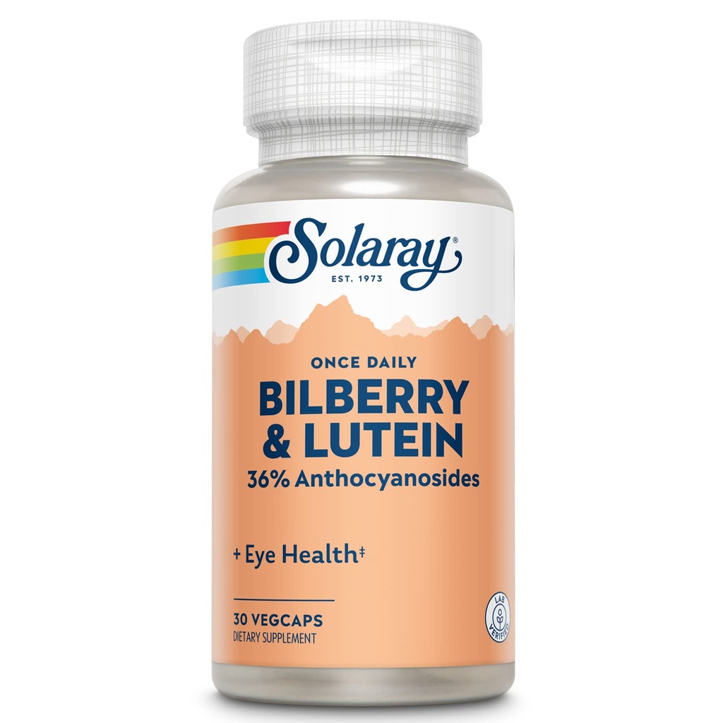 SOLAרי One Daily Bilberry ו- Lutein תוסף, 160 מ"ג 30 Count