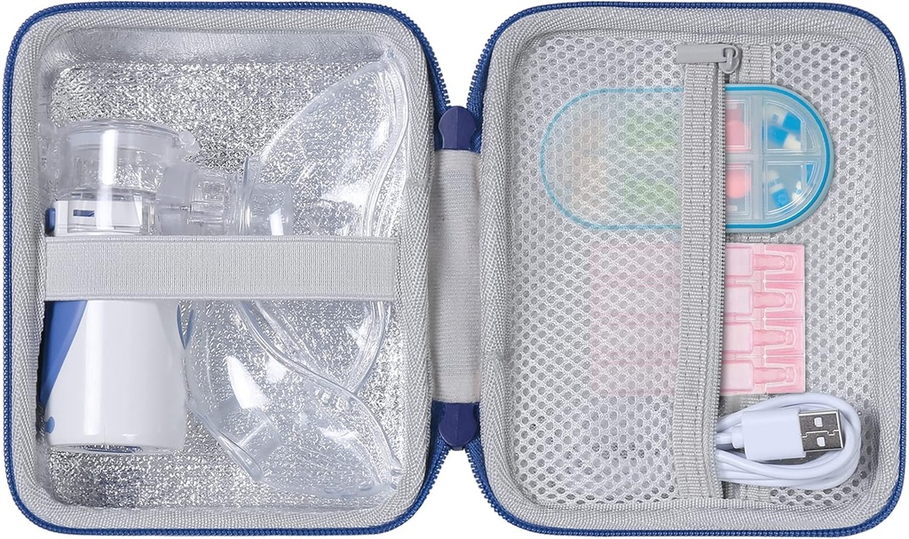 Aenellosi Hard Storage Case Compatable with Portable Nebulizer for Adults and Kids, Handמוחזקים ב-Inhaler הנושא מקרה, Holder for Atomizer Machine & Medicine (Case Only)