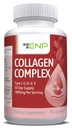 ENP Collagen Complex, Type I, II, III, V, ו- X, Derived from non-Vegan מקורות, נוחות משותפת, גמישות וכוח העצם, 90ct, 30 יום אספקה