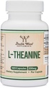 L-theanine 200 מ"ג כוח כפול - תמיכה בריאות שינה תגובה ורגיעה - 120 קפסולות (המפלגה השלישית נבדקה, גלטן חינם, טבעוני) על ידי Double Wood