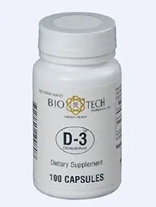 Bio-Tech - D3 (Cholecalciferol) 1000 IU 100 כובעים על ידי Bio-Tech
