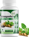 GreeNatr Organic Ashwagandha כמוסות עם Black Pepper עבור Absorption משופרת - Mood Enhancer עם אנרגיה ותפקוד קוגניטיבי - 1300 מ"ג Veggie קפסולות (1בק)