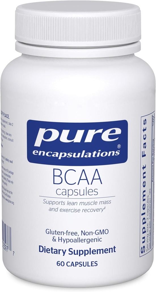 Pure Encapsulations BCAA קפסולות | תוסף Hypoallergenic לתמיכה בתפקוד השרירים במהלך התרגיל *