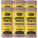 Viter Energy Caffeinated Mints 40 מ"ג Caffeine, B ויטמינים, סוכר חינם (Chocolate Mint, 20pcs, 6 Pack)