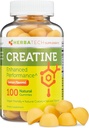Creatine Monohydrate חניכיים לגברים ונשים (100 הרוזן, גודל בקבוק גדול, 5,000 מ"ג) גודל צ'ו בולק טבעי המיוצר בארה"ב