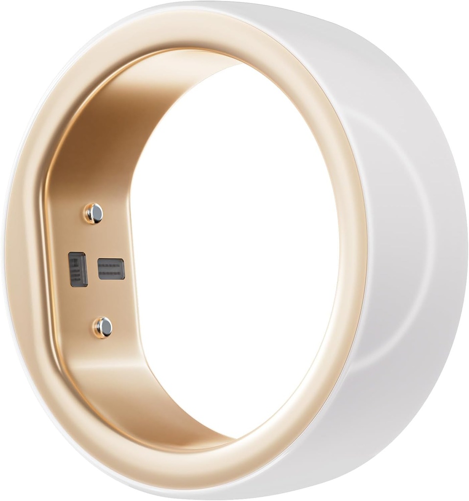 מדחום Smart Ring Gen2 Ceramic | Sleep, Heart Rate & Cycle Monitoring with Free מנוי חינם | Women's Health & Fertility Tracker with BBT טכנולוגיה | גודל לפני שאתה קונה - גודל 6
