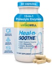 HEAL-N-SOOTHE Joint Support Supplements - Proteolytic Enzymes כמו Bromelain & Papain, עם Boswellia, Turmeric & ג'ינג'ר - מקדם פונקציונליות דיגיטלית והגנה על הגוף - 60 הרוזן (1 Pack)