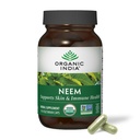 OrganIC INDIA Neem Leaf כמוסות - תוסף צמחי, תומך בריאות העור & Immune, טבעוני, Gluten חינם, USDA מוסמך אורגני - 90 Count