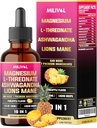 10in1 Magnesium L-Threonate נוזל טיפות עם Ashwagadha, Lions Mane & 7 More Herbals - 1 Fl Oz - Pineapple Flavor