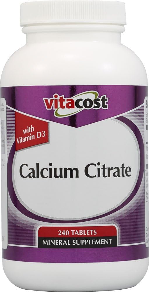Vitacost Calcium Citrate עם ויטמין D3-1000 מ"ג לשרת - 240 טבליות