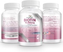 Biotin 10,000MCG Capsules Hair Growth for Women and Men - Vitamin B7 Pills - High Potency Supplement for Healthy Skin Nails and Hair Transplant
