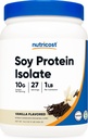 אבקת חלבון סויה חלבון Isolate, 1 LB וניל - 10 גרמות של חלבון לשרת, טבעוני, GMO-Free & Gluten חינם